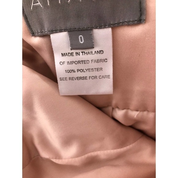 Amsale Aisha Gown Blush Halter Neckline Chiffon US 0 - Picture 10 of 12